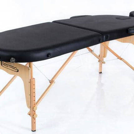 RESTPRO Classic Oval 2 juodas masažo stalas (kušetė) - Beauty Kit