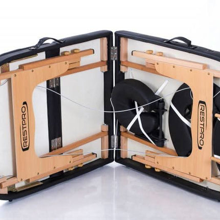 RESTPRO Classic Oval 3 Juodos spalvos sulankstomas masažo stalas (kušetė) - Beauty Kit