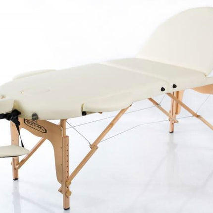 RESTPRO Classic Oval 3 kreminis sulankstomas masažo stalas (kušetė) - Beauty Kit