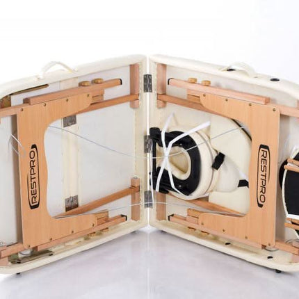 RESTPRO Classic Oval 3 kreminis sulankstomas masažo stalas (kušetė) - Beauty Kit