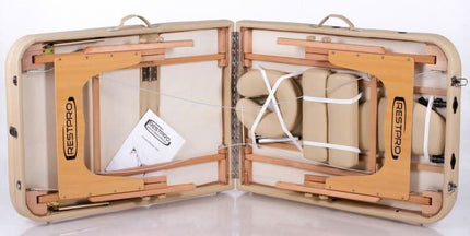 RESTPRO Memory 3 smėlio spalvos sulankstomas masažo stalas (kušetė) - Beauty Kit