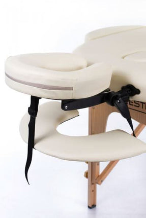 RESTPRO VIP OVAL 2 kreminiės spalvos nešiojamas masažo stalas (kušetė) - Beauty Kit