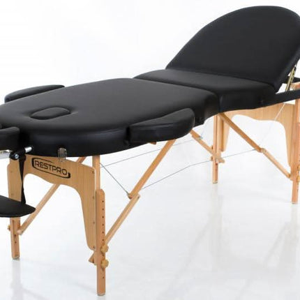 RESTPRO VIP OVAL 3 juodas nešiojamas masažo stalas-gultas - Beauty Kit