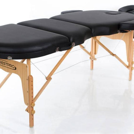 RESTPRO VIP OVAL 3 juodas nešiojamas masažo stalas-gultas - Beauty Kit