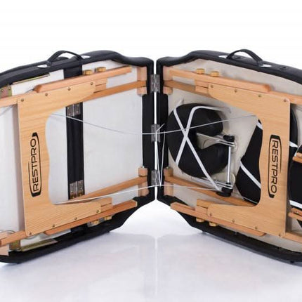 RESTPRO VIP OVAL 3 juodas nešiojamas masažo stalas-gultas - Beauty Kit