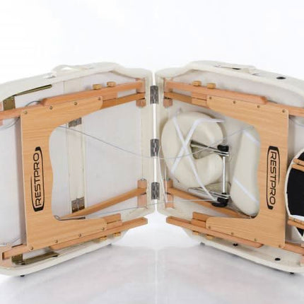 RESTPRO VIP OVAL 3 kreminės spalvos nešiojamas masažo stalas-gultas - Beauty Kit