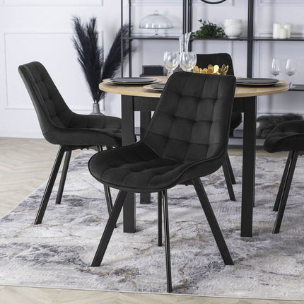 RICK kėdė, juodos spalvos aksomas - Beauty Kit