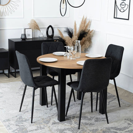 ROBIN 2 kėdė, juodas audinys - Beauty Kit