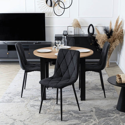 ROBIN 2 kėdė, juodas audinys - Beauty Kit