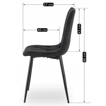 ROBIN 2 kėdė, juodas audinys - Beauty Kit