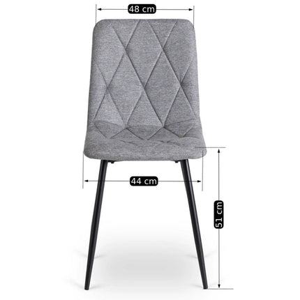 ROBIN 2 kėdė, pilkas audinys - Beauty Kit