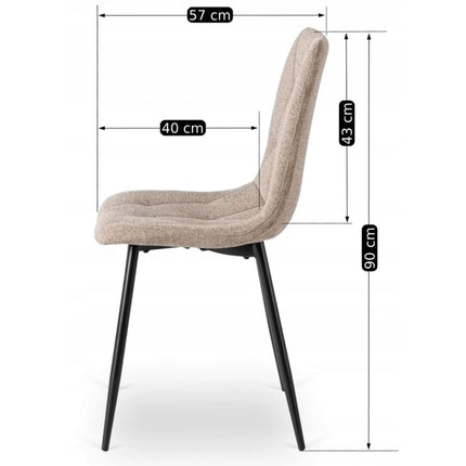 ROBIN 2 kėdė, smėlio spalvos audinys - Beauty Kit