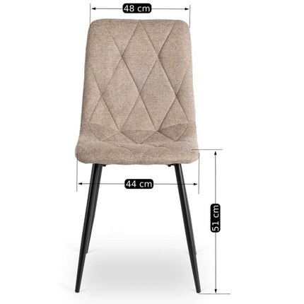 ROBIN 2 kėdė, smėlio spalvos audinys - Beauty Kit