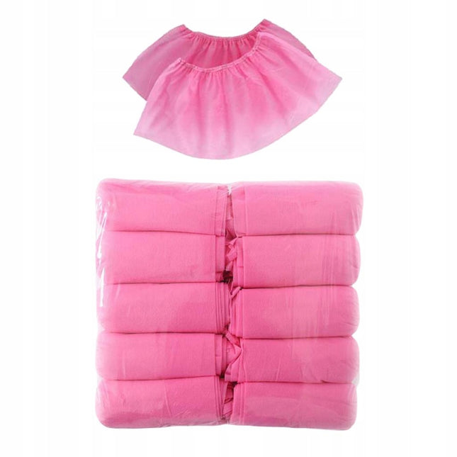 Vienkartiniai neslystantys bachilai/antbačiai PE rožiniai, 100 vnt.