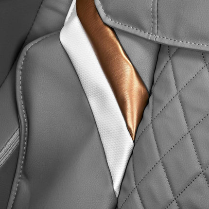 SAKURA masažinis krėslas Classic 802A White Grey, pilkas - Beauty Kit