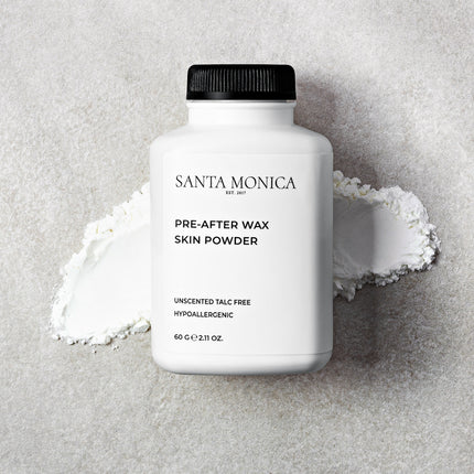 SANTA MONICA bekvapė depiliacinė pudra prieš ir po depiliacijos, 60g – kitas vaizdas