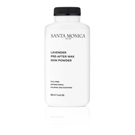SANTA MONICA levandų kvapo depiliacinė pudra prieš ir po depiliacijos 125g – profesionali priemonė salonams