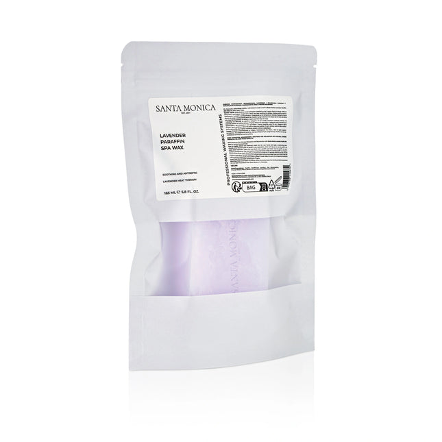 SANTA MONICA levandų parafinas 165ml – minkštinanti parafino vonia rankoms ir pėdoms manikiūro salone