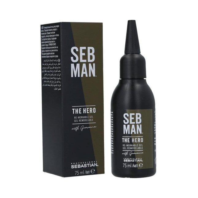 SEBASTIAN PROFESSIONAL SEB MAN The Hero stiprus plaukų formavimo gelis, 75 ml - Beauty Kit