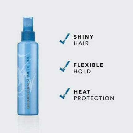 Sebastian Professional Shine Define Spray žvilgesio suteikianti fiksuojanti plaukų priemonė, 200 ml. - Beauty Kit