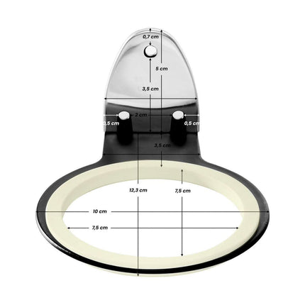 Sieninis plaukų džiovintuvo laikiklis Q96, juodas - Beauty Kit