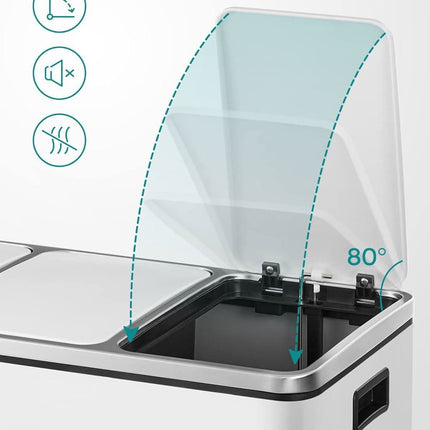 Šiukšlių dėžė 3 skyrių LTB54WT, 3x18 L - Beauty Kit