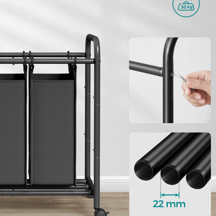 Skalbinių krepšys ant ratukų LSF003B, 77x41x81,5 cm. - Beauty Kit