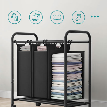 Skalbinių krepšys ant ratukų LSF003B, 77x41x81,5 cm. - Beauty Kit