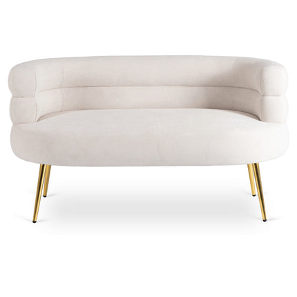 Dvivietė sofa NANTES, kreminė/auksinė