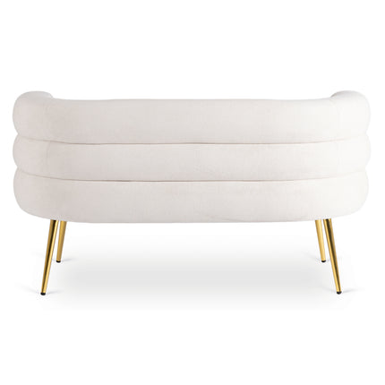 Dvivietė sofa NANTES, kreminė/auksinė