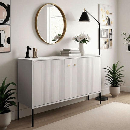 SOFT komoda 104 cm, pieno spalvos - Beauty Kit