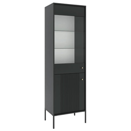 SOFT vitrina su stiklu, juoda - Beauty Kit