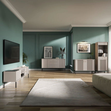 SOFT vitrina su stiklu, pieno spalvos - Beauty Kit