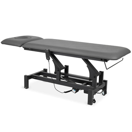 Habys Fortis 2 ERGO pilkos spalvos masažo stalas su ergonominiu dizainu reabilitacijos kabinetui