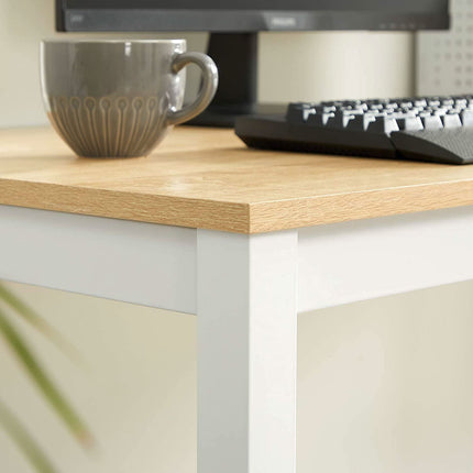 Stalas TESSA 120x60cm, ąžuolo spalvos/baltos kojos - Beauty Kit