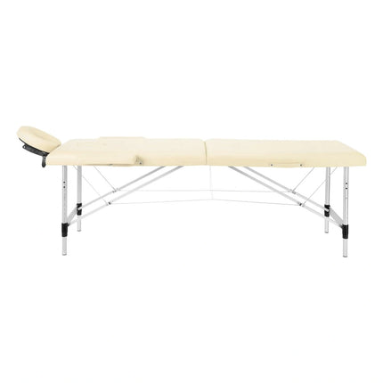 Balance stół składany do masażu aluminiowy 2 segmentowe cream