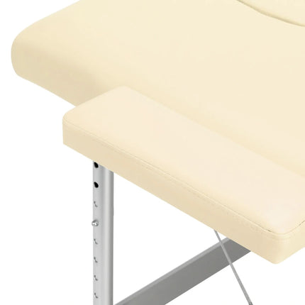 Balance stół składany do masażu aluminiowy 2 segmentowe cream