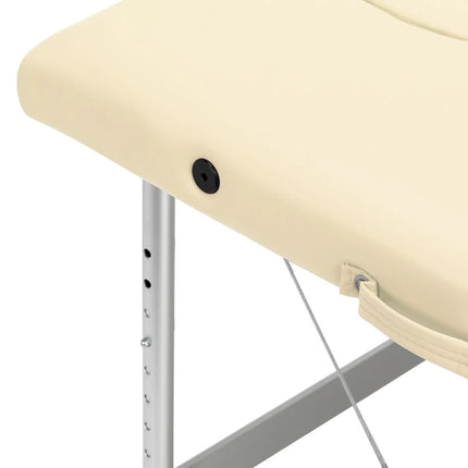 Balance stół składany do masażu aluminiowy 2 segmentowe cream