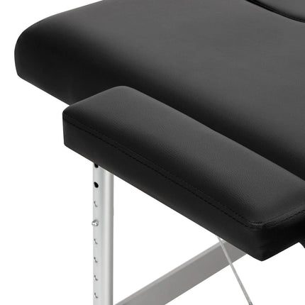 Balance stół składany do masażu aluminiowy 2 segmenty czarny