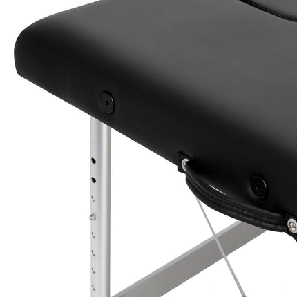 Balance stół składany do masażu aluminiowy 2 segmenty czarny