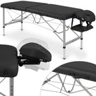 Habys sulankstomas masažo stalas AERO STABILA 60 cm Vinyl Flex K015 juodas – profesionalus masažo baldas salonui