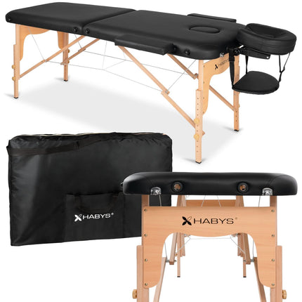 HABYS LIRA Folding Massage Table, Black