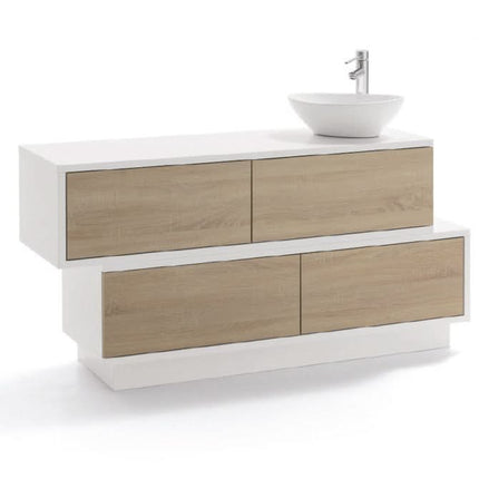 Spintelė Swing H2O su kriaukle, rudai baltos spalvos