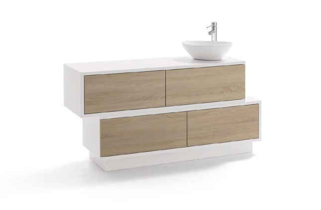 Spintelė Swing H2O su kriaukle, rudai baltos spalvos