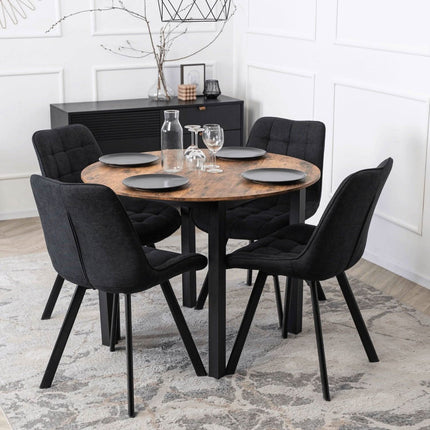 TEO apvalus stalas 100 cm Rustic ąžuolas - Beauty Kit