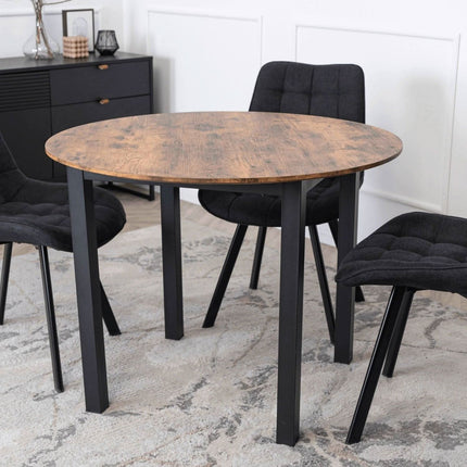 TEO apvalus stalas 100 cm Rustic ąžuolas - Beauty Kit