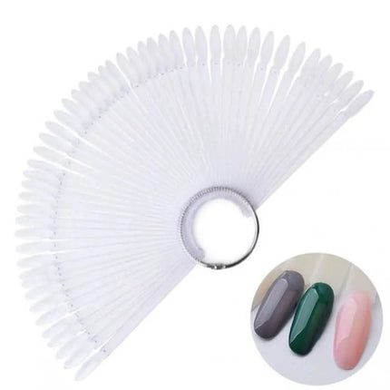 Tipsų paletė ALMOND su žiedu, skaidri, 50 vnt. - Beauty Kit