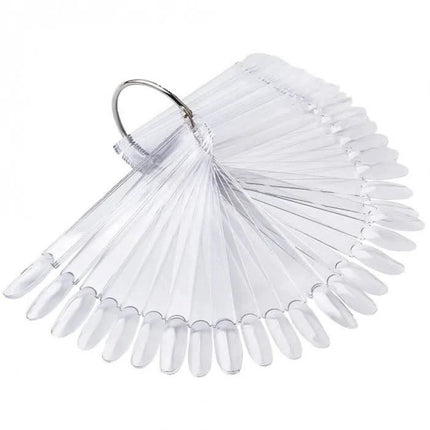 Tipsų paletė ALMOND su žiedu, skaidri, 50 vnt. - Beauty Kit