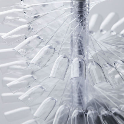 Tipsų paletė SQUARE ant stovo, skaidrios spalvos WZ23, 30 vnt. - Beauty Kit