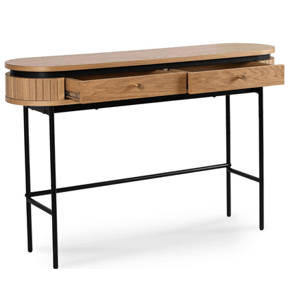 Kosmetinis staliukas su stalčiais BECK – 120 cm, ąžuolo spalvos